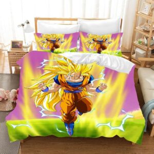 DBZ Serious Son Goku Super Saiyan 3 Form Bedding Set