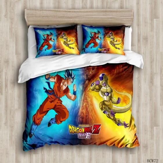 Goku Super Saiyan Blue Vs Golden Frieza Bedding Set