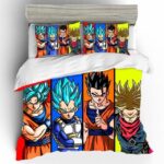 Super Saiyans Goku Vegeta Trunks & Gohan Bedding Set