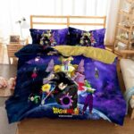 DBS Goku Black Frieza Beerus & Champa Purple Bedding Set