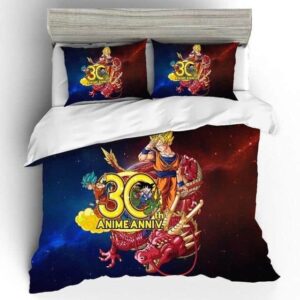 Son Goku SSJ1 Ultimate Shenron 30th Anniversary Bedding Set