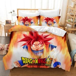Dragon Ball Super Son Goku Super Saiyan Red Bedding Set