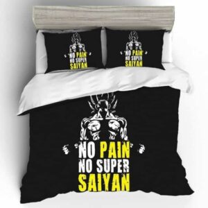 DBZ Son Goku No Pain No Super Saiyan Black Bedding Set