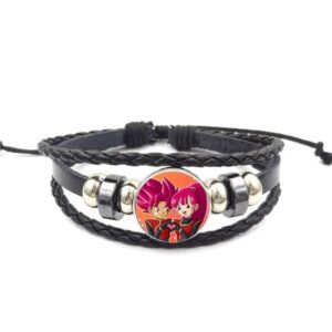 Dragon Ball Heroes Beat And Note Leather Braided Bracelet