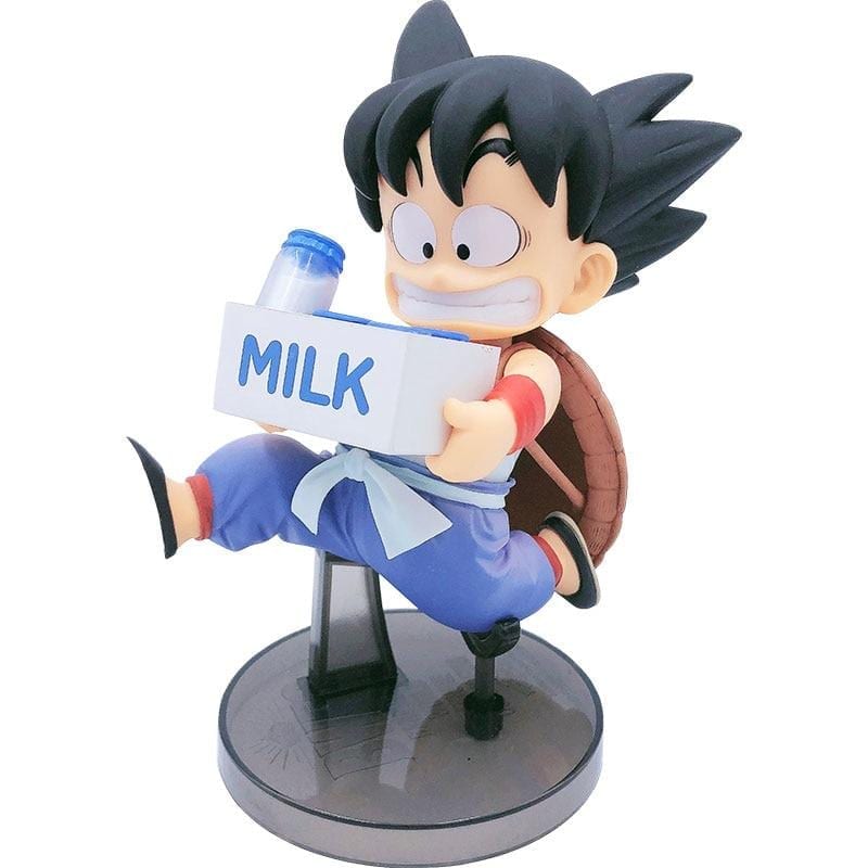DBZ Running Kid Goku In A Hurry Holding Milk Action Figure