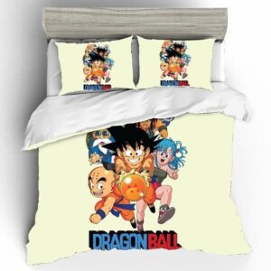 Cute Dragon Ball Anime Lead Characters Bedding Set