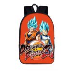 DBZ Blue-Haired Saiyan Dragon Fighterz Orange Backpack Bag