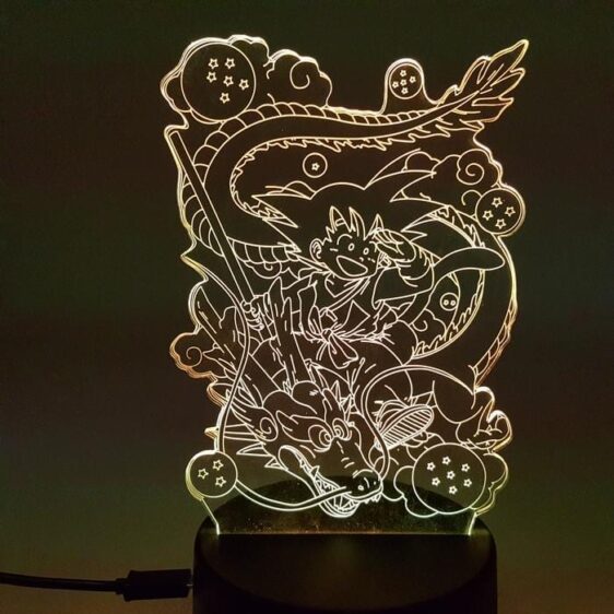 DBZ Kid Son Goku & Shenron Color Changing 3D Illusion Acrylic Lamp