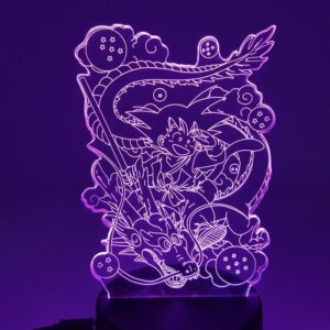 DBZ Kid Son Goku & Shenron Color Changing 3D Illusion Acrylic Lamp