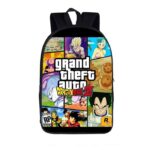 DBZ Grand Theft Auto Fantastic Fan Art Design Backpack Bag