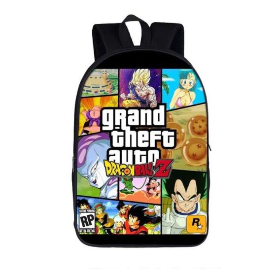 DBZ Grand Theft Auto Fantastic Fan Art Design Backpack Bag