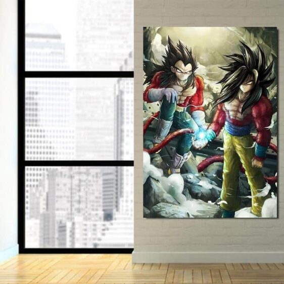 Dragon Ball Son Goku Vegeta SSJ4 Fan Art 1Pc Canvas Print
