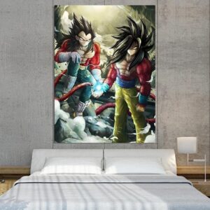 Dragon Ball Son Goku Vegeta SSJ4 Fan Art 1Pc Canvas Print