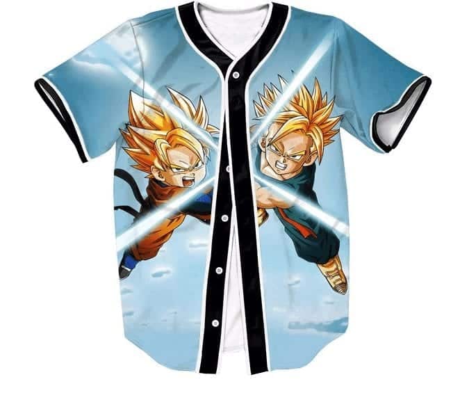 DBZ Super Saiyan Trunks Goten Kids Fight Battle 3D Hip Hop Baseball Jersey