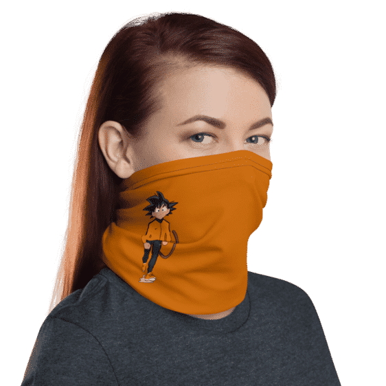 DBZ Awesome Kid Goku Nike Inspired Face Covering Neck Gaiter