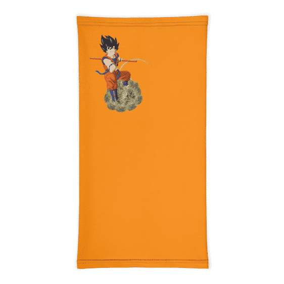 DBZ Goku Riding Weed Nug Orange Face Covering Neck Gaiter