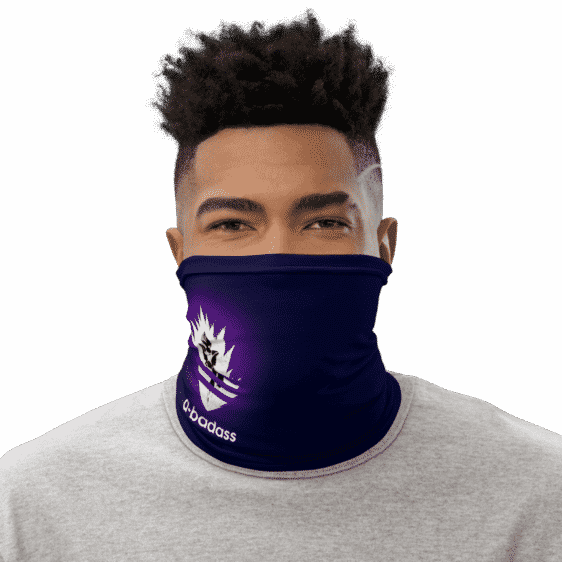 DBZ Vegeta Adidas Style Navy Blue Face Covering Neck Gaiter