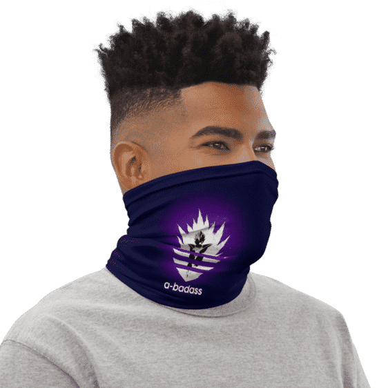 DBZ Vegeta Adidas Style Navy Blue Face Covering Neck Gaiter