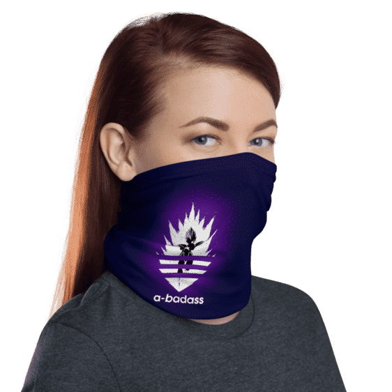 DBZ Vegeta Adidas Style Navy Blue Face Covering Neck Gaiter