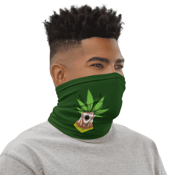 Dragon Ball Z Broly Weed Green Face Covering Neck Gaiter