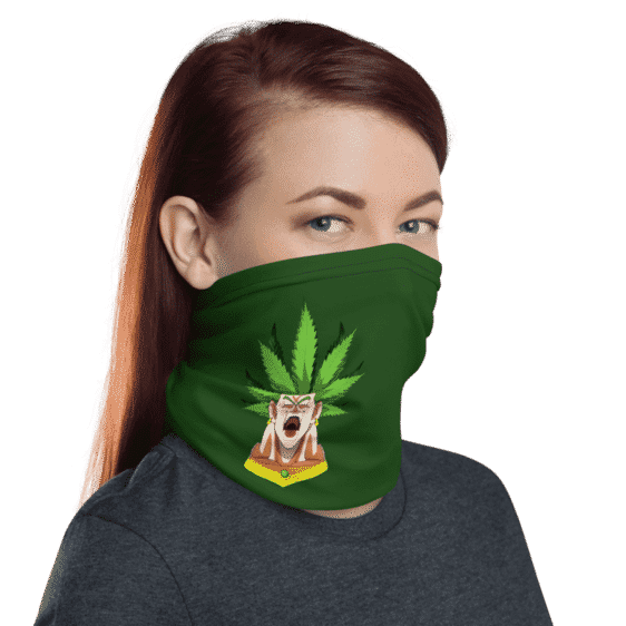 Dragon Ball Z Broly Weed Green Face Covering Neck Gaiter