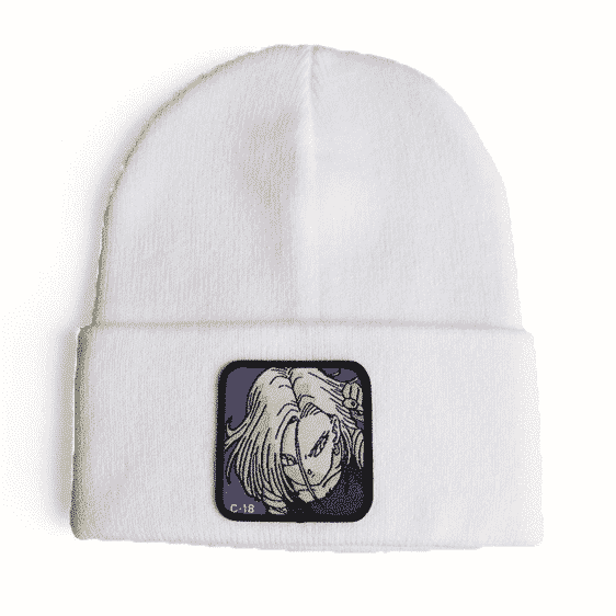 Dragon Ball Z Red Ribbon Army Android 18 White Beanie