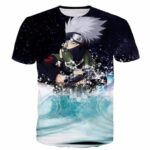 Kakashi Hatake in the Water Galaxy Space Naruto Unique Stylish 3D T-Shirt