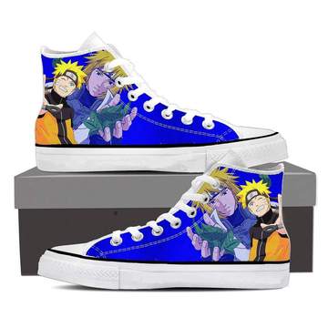 Naruto Minato Like Father Like Son Cool Blue Sneakers Shoes