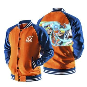 Naruto Uzumaki Strong Odama Rasengan Orange Baseball Jacket