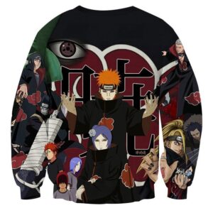Naruto Akatsuki Evil Mercenary Ninja Group Print Sweatshirt