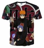 Naruto Akatsuki Evil Mercenary Ninja Group Print T-Shirt