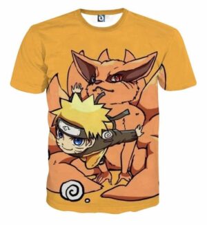 Naruto And His Fox Fanfiction Japanese Anime Cool T-Shirt