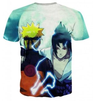 Naruto And Sasuke Japan Anime Awesome Fan Art Cool T-Shirt