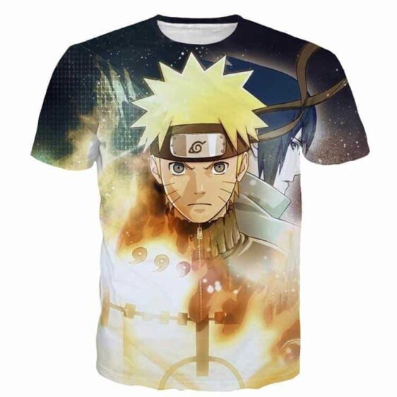 Naruto Anime Uzumaki Sasuke Kyuubi Yellow 3D T-Shirt