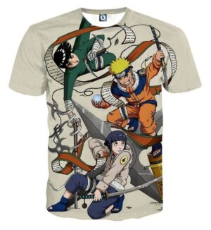 Naruto Hinata Lee Ninja Style Pose Dope Art Basic T-Shirt