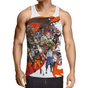 Naruto Japan Anime Cover All Characters Amazing Cool Tank Top