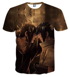 Naruto Japan Anime Itachi And Sasuke Fight Awesome T-Shirt