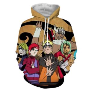 Naruto Jinchuuriki Powerful Ninja Cartoon Full Print Hoodie