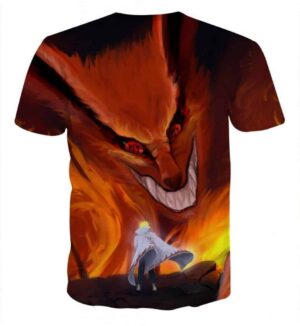Naruto Kurama Fire Monster Fox Fan Art Dope Anime T-Shirt