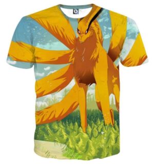 Naruto Kurama Nine Tails Fox Artwork Design Anime T-Shirt
