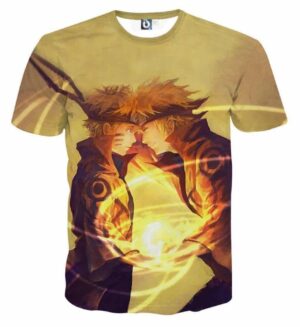 Naruto Minato Father Son Rasengan Fan Art Cool T-Shirt