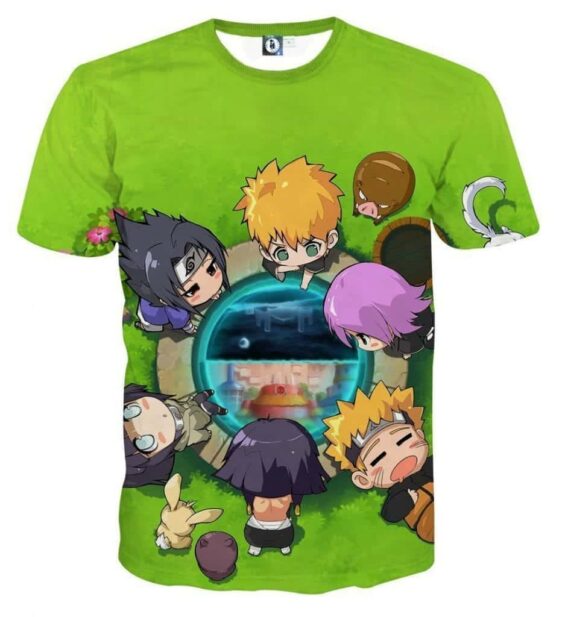 Naruto Sasuke Japan Anime Chibi Style Cute Funny T-Shirt