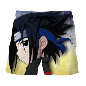 Naruto Sasuke Uchiha Chibi Style Cute Theme Art Shorts