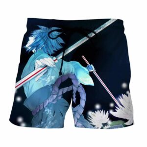 Naruto Shippuden Sasuke Katana Art Style Sketch Shorts