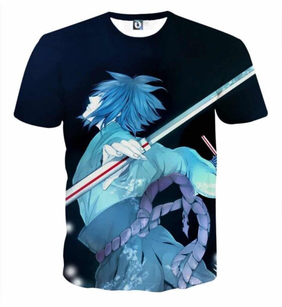 Naruto Shippuden Sasuke Katana Art Style Sketch T-Shirt