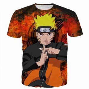 Naruto Uzumaki Combo Shadow Clone Jutsu Skill Vintage T-shirt