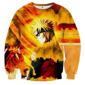 Naruto Uzumaki Kyuubi Fox Pattern Dope Art Winter Sweatshirt