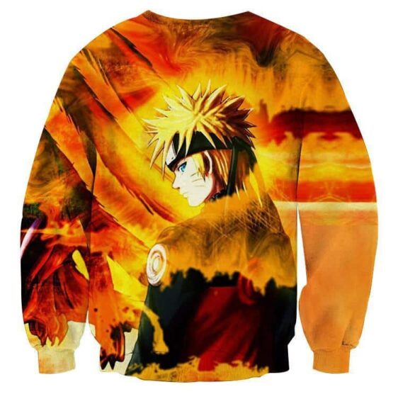 Naruto Uzumaki Kyuubi Fox Pattern Dope Art Winter Sweatshirt