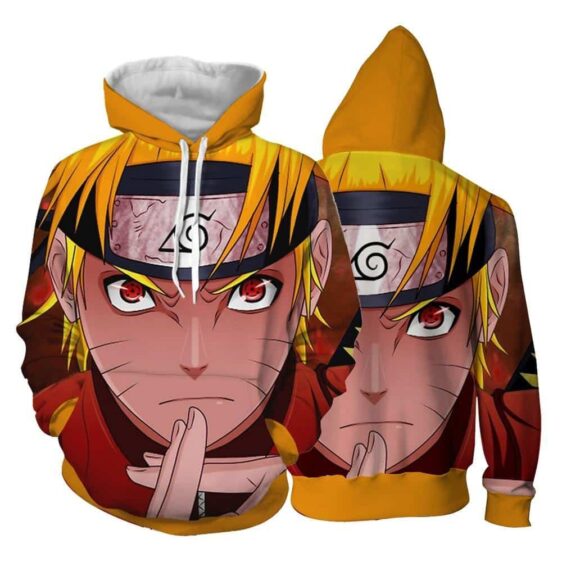 Naruto With Sharingan Eyes Shadow Clone Technique 3D Hoodie