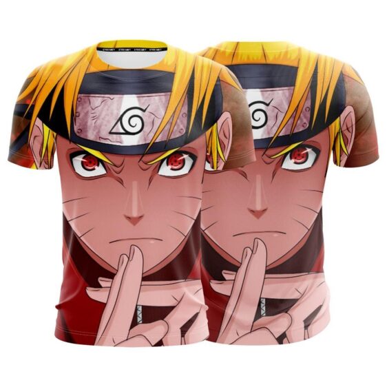 Naruto With Sharingan Eyes Shadow Clone Technique 3D T-Shirt - Saiyan Stuff